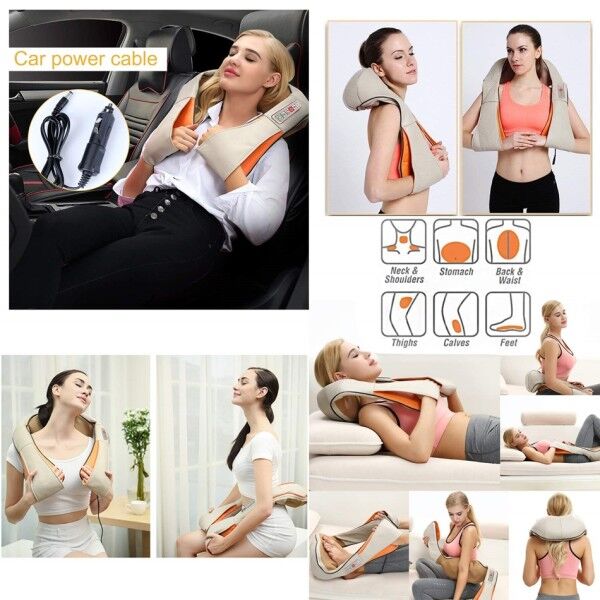 Универсален шиацу масажор за врат и гръб - Massage neck » Murzel.bg Универсален масажор за врат и гръб Massege neck