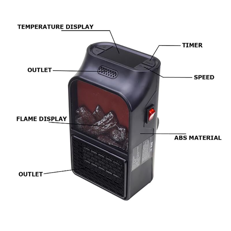 Отоплителна мини печка, духалка с камина ефект 1000W - MiniStove » Murzel.bg Отоплителна мини печка, духалка с камина ефект 1000W - MiniStove