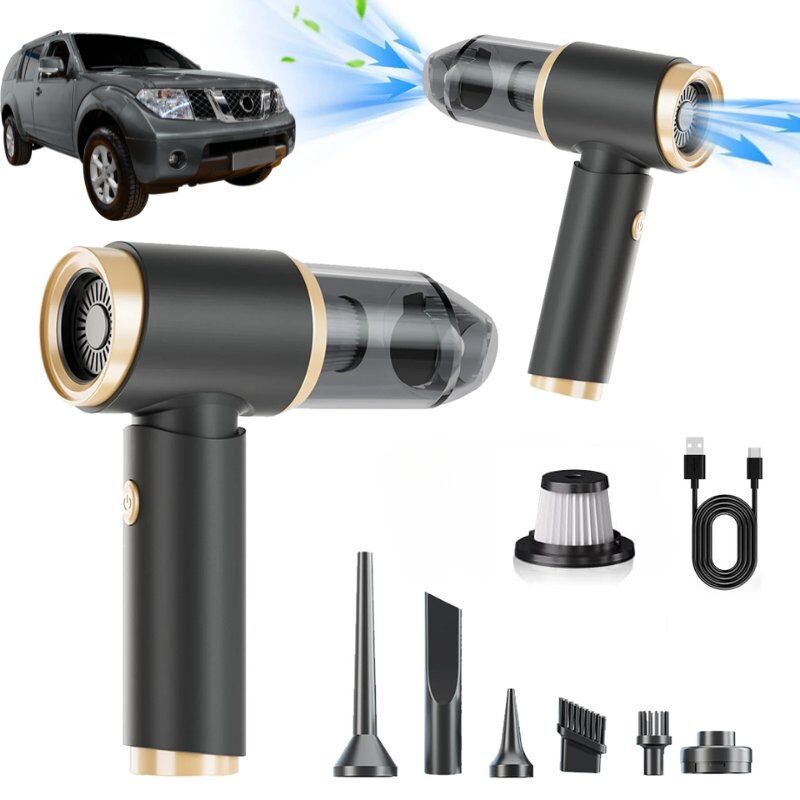 Безжична супер мощна мини прахосмукачка с 5 накрайника - CarCleaner » Murzel.bg Безжична супер мощна мини прахосмукачка с 5 накрайника - CarCleaner